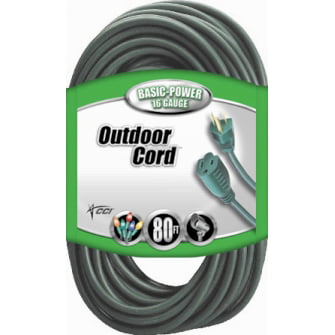 Woods 0528 12/3 Outdoor SJTW Vinyl Extension Cord 25-Foot Orange Coleman Cable 